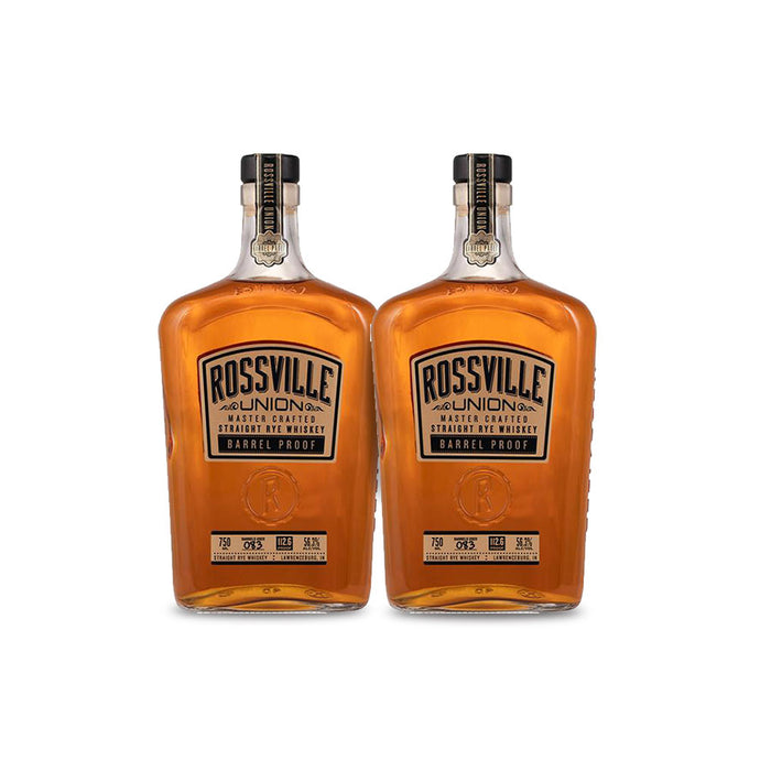 Rossville Union Master Crafted | Barrel Proof Straight Rye Whiskey (2) Bottle Bundle