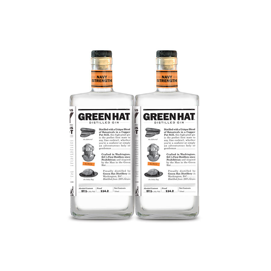 [BUY] Green Hat | Navy Strength Gin (2) Bottle Bundle at CaskCartel.com