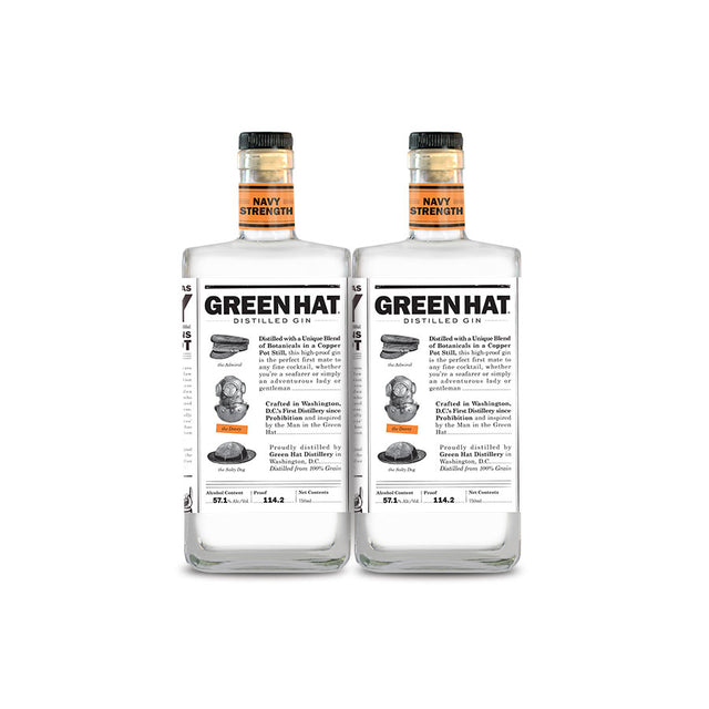 [BUY] Green Hat | Navy Strength Gin (2) Bottle Bundle at CaskCartel.com