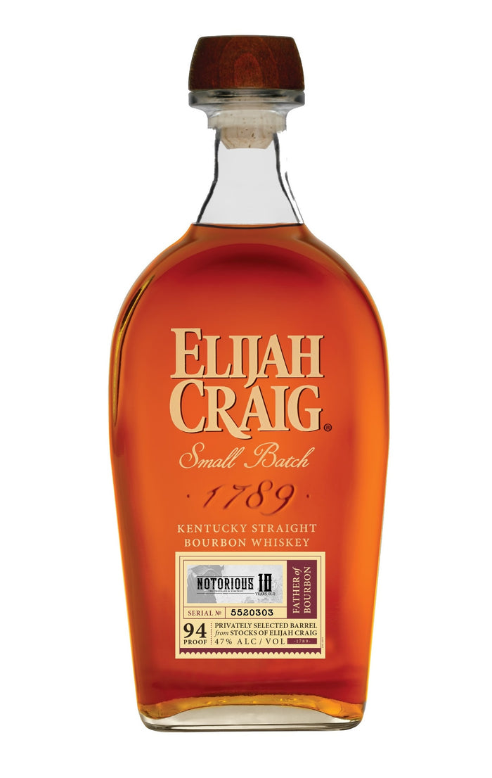 Elijah Craig 10 Year Single Barrel "NOTORIOUS 10" Limited Release