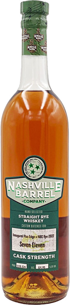 Nashville Barrel Company Seven Eleven 2022 Cask Strength Straight Rye Whiskey
