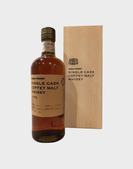 Nikka Single Cask Coffey Malt 1998 with Wooden Box Whisky - CaskCartel.com