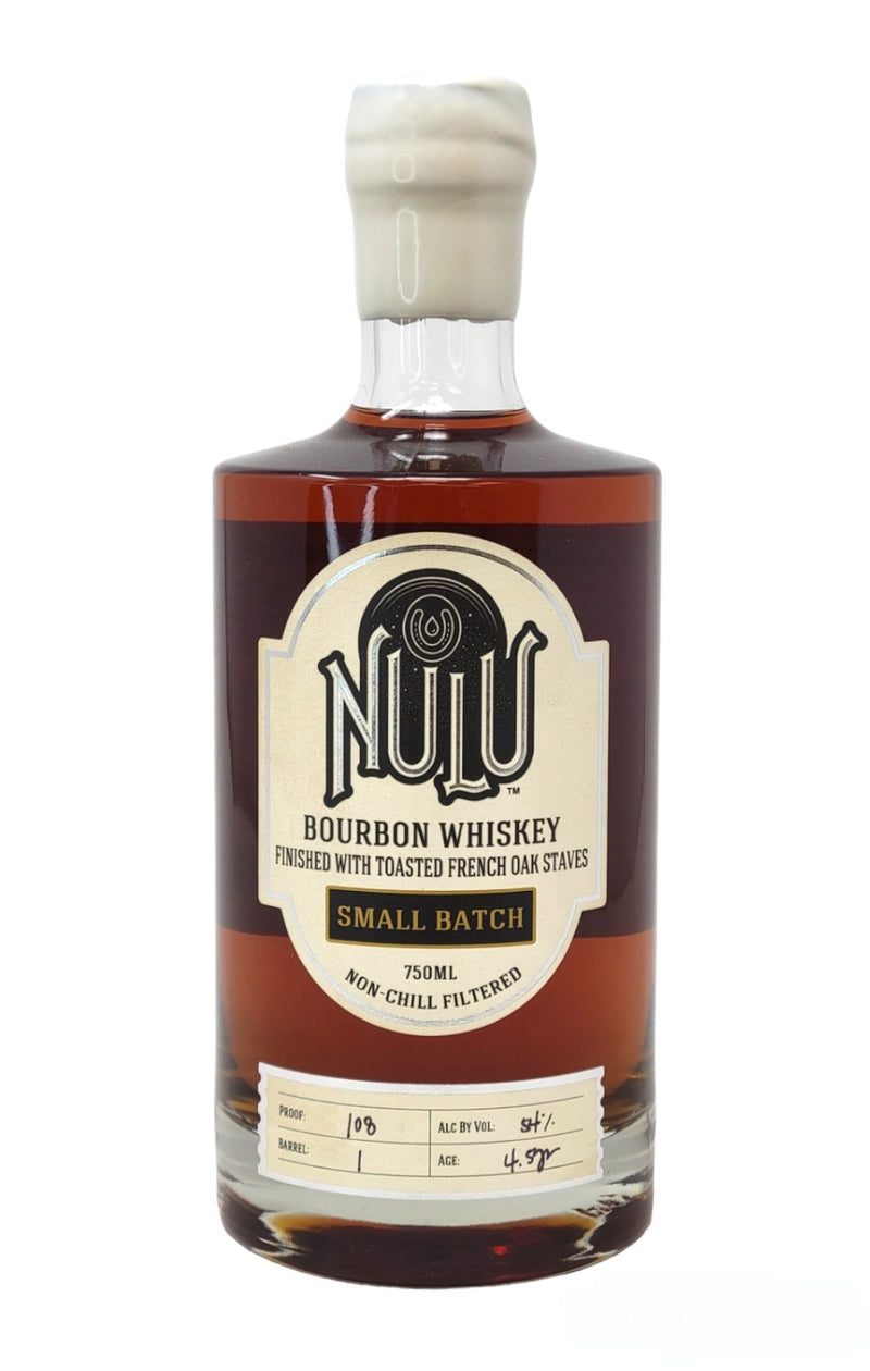 Nulu Finished with Toasted French Oak Staves Small Batch West Coast Exclusive Bourbon Whiskey at CaskCartel.com