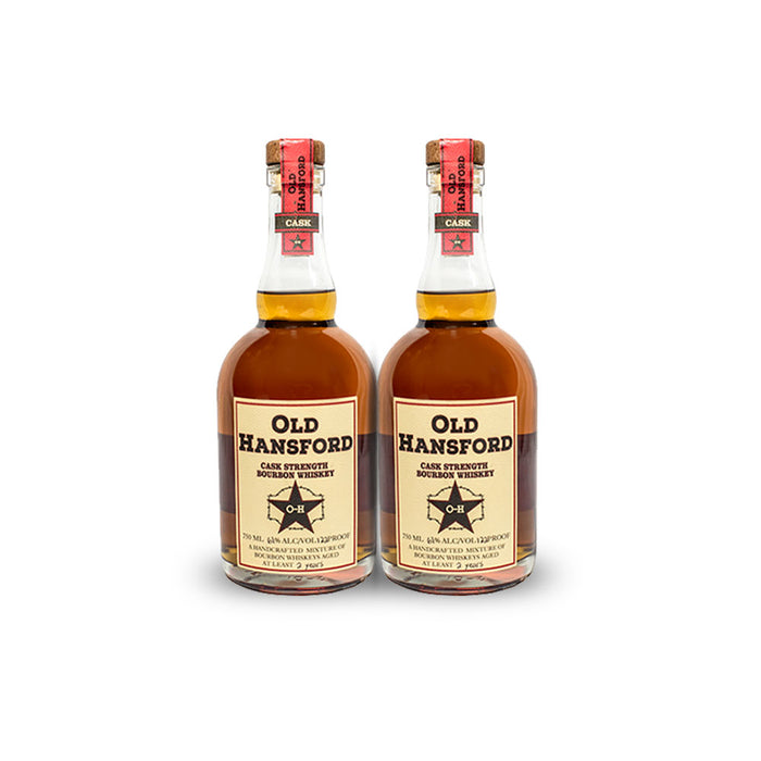 Old Hansford Cask Strength Bourbon Whiskey (2) Bottle Bundle