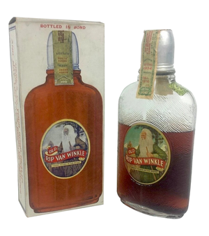 Old Rip Van Winkle 18 Year H.S. Barton 1934 Tax Stamp and Strip in Tact Bright Labels Box Whiskey at CaskCartel.com