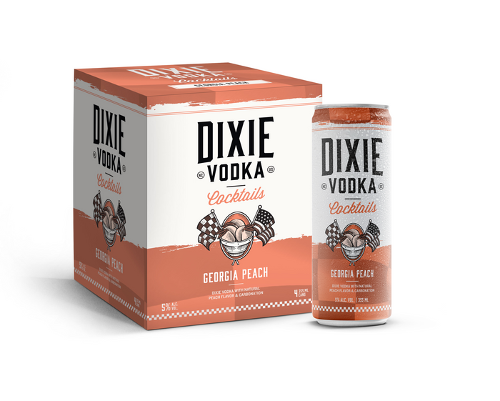 Dixie Vodka Cocktails | Georgia Peach (4) Pack Cans