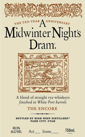 A Midwinter Night’s Dram Straight Rye Whiskey | 2022 Anniversary Edition Act 10 at CaskCartel.com 2