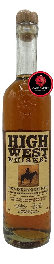 High West Rendezvous Rye Whiskey | Batch 14614 | 2009 Edition