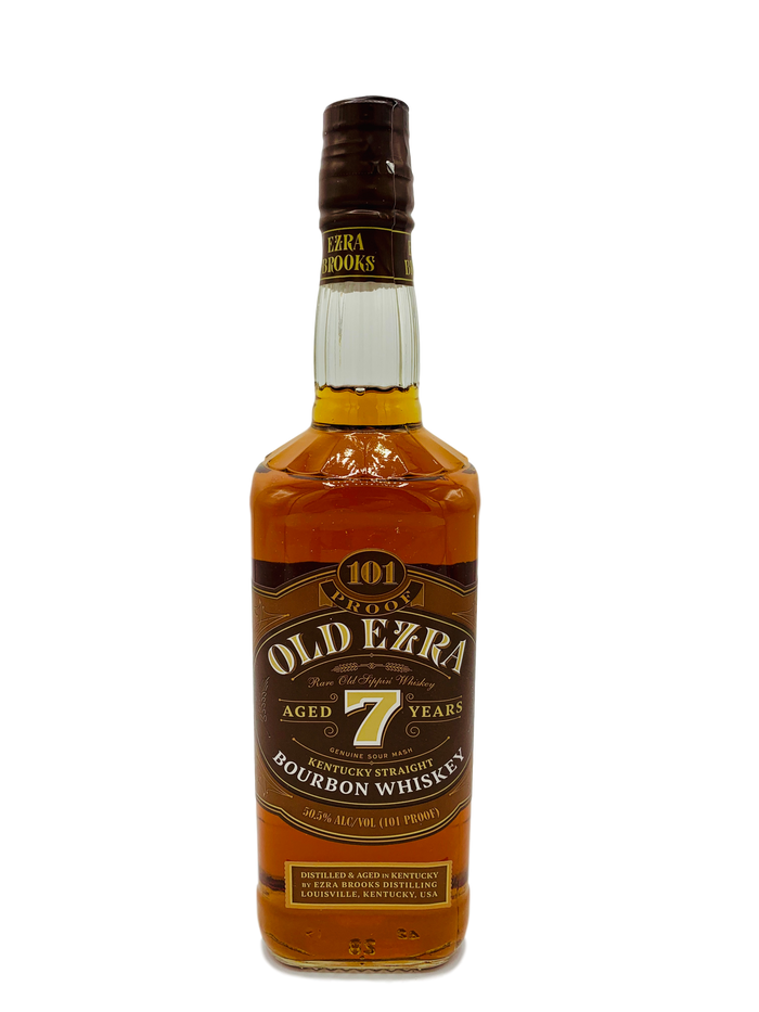 Old Ezra 7 Year Old Straight Bourbon Whiskey (Old Packaging)