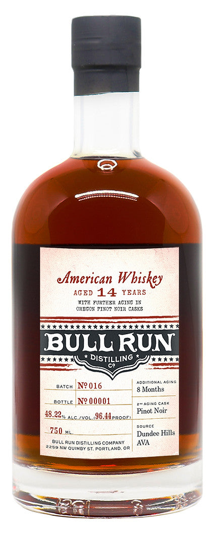 Bull Run Distilling Pinot Noir Casks 14 Year Old Whiskey at CaskCartel.com