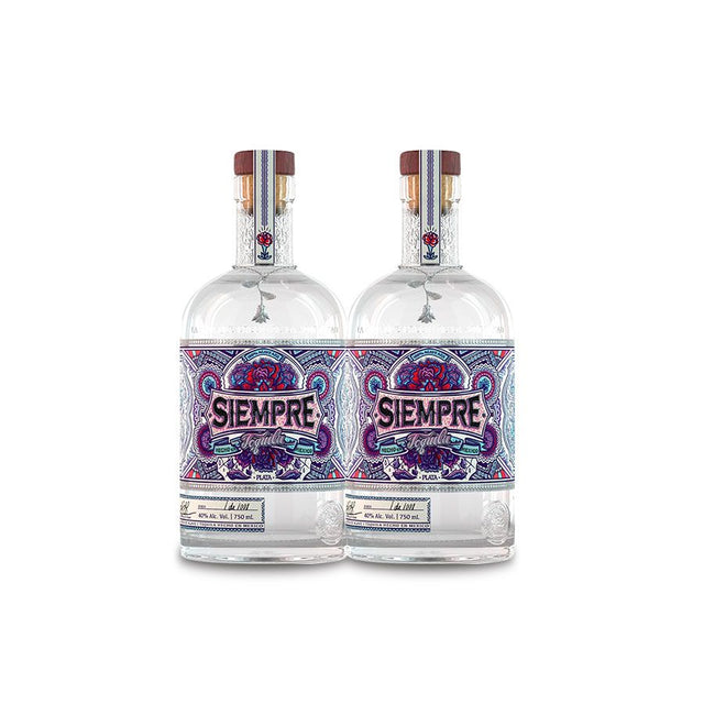 [BUY] Siempre Plata Tequila (2) Bottle Bundle at CaskCartel.com -1