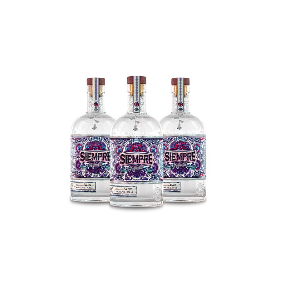 [BUY] Siempre Plata Tequila (3) Bottle Bundle at CaskCartel.com