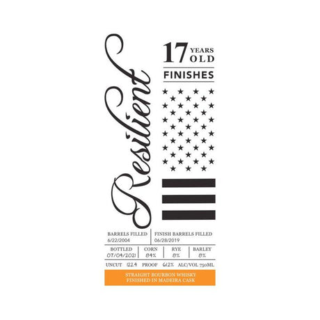 Resilient 17 Year Old Madeira Cask Finished Straight Bourbon Whiskey at CaskCartel.com