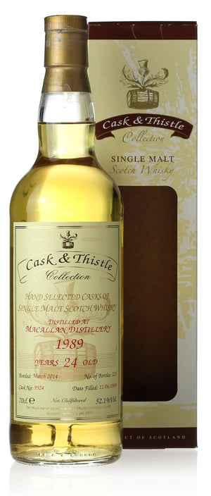 Cask & Thistle Macallan 1989 24 Year 52.1% Single Malt Scotch Whisky - CaskCartel.com
