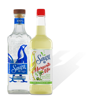 Sauza Silver Tequila With 1 Liter Margarita MIX - CaskCartel.com