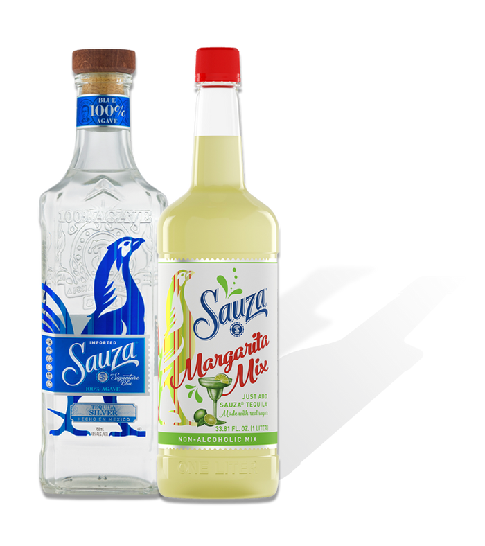 Sauza Silver Tequila With 1 Liter Margarita MIX