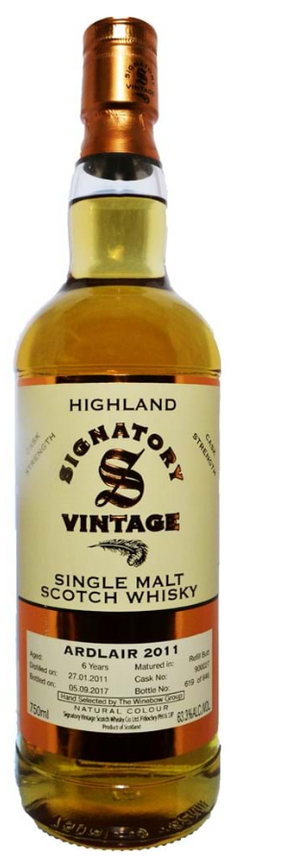 Signatory Ardlair 6 Year Old Refill Sherry Butt # 900027 Winebow Select 2011 Scotch Whisky at CaskCartel.com