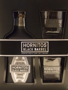 Sauza Hornitos Anejo Black Barrel Tequila W/2 Glass - CaskCartel.com