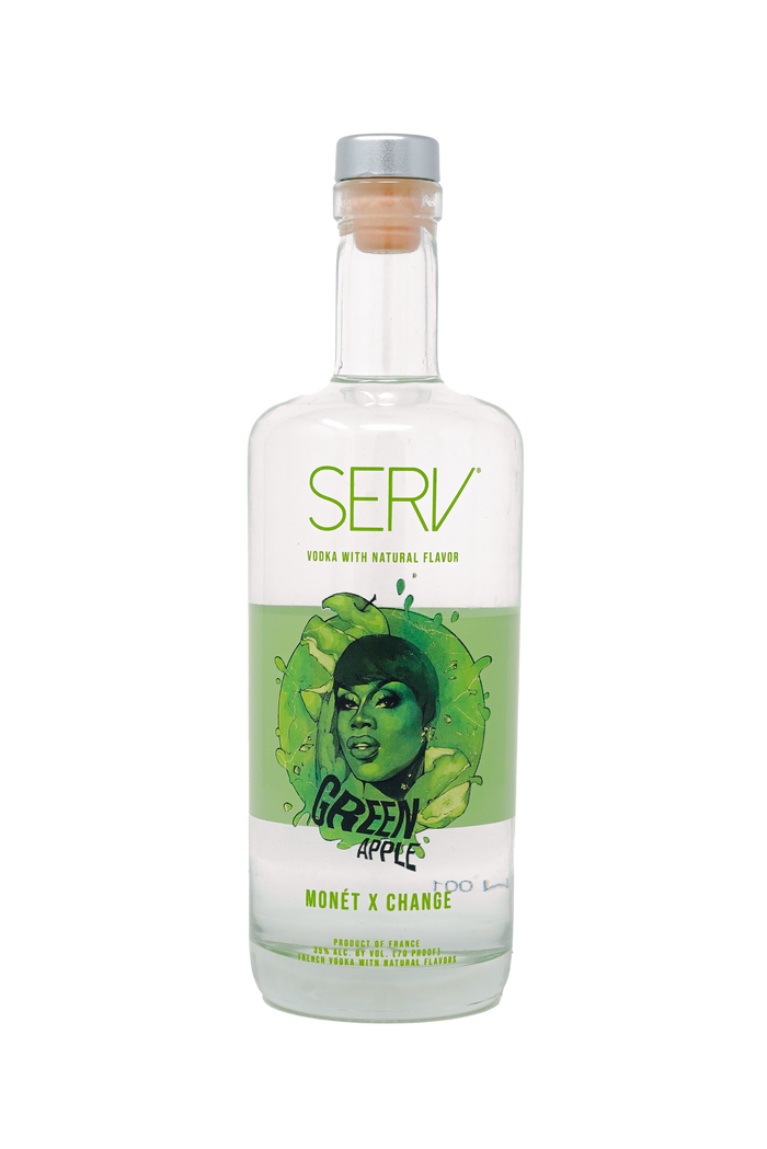 SERV With Natural Flavor Green Apple Monet X Change Vodka