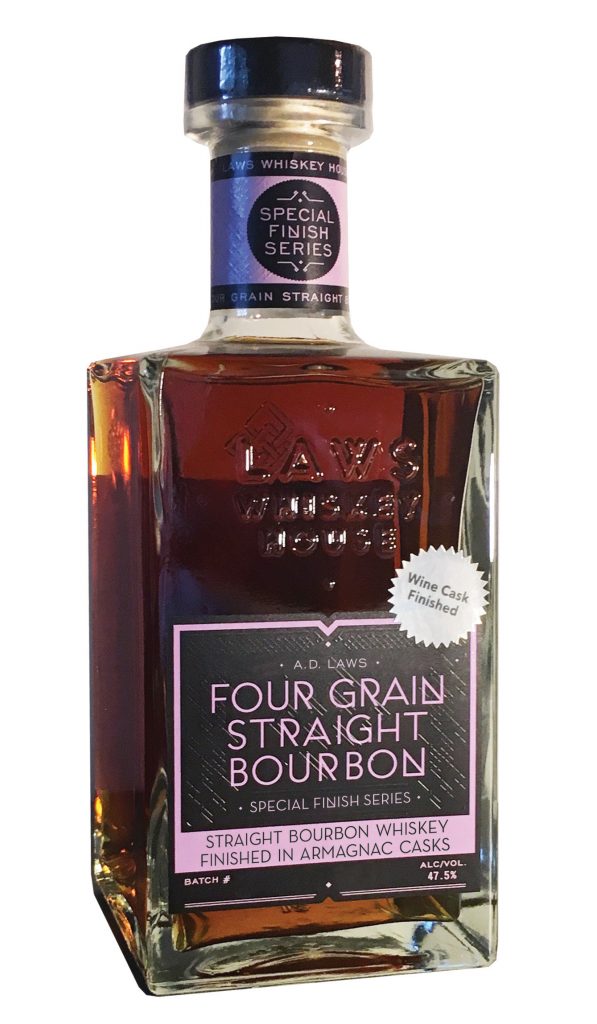 A.D. Laws Four Grain Finished in Armagnac Casks Straight Bourbon Whiskey
