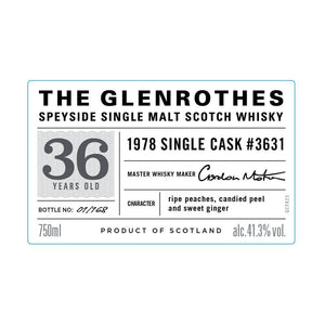 The Glenrothes 36 Year Old 1978 Single Cask #3631 Whiskey  at CaskCartel.com