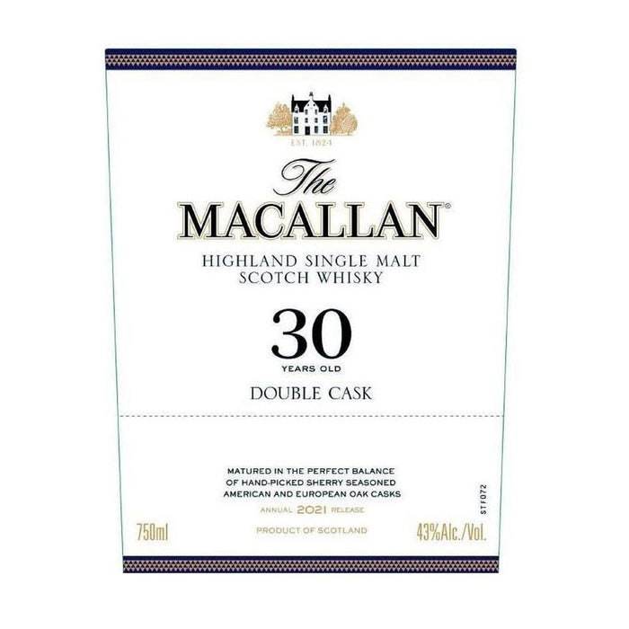 The Macallan 30 Year Old Sherry Oak 2019 Release Highland Single Malt Scotch Whiskey
