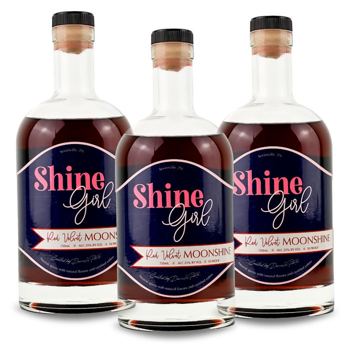 Shine Girl Moonshine | Red Velvet Moonshine (3) Bottle Bundle