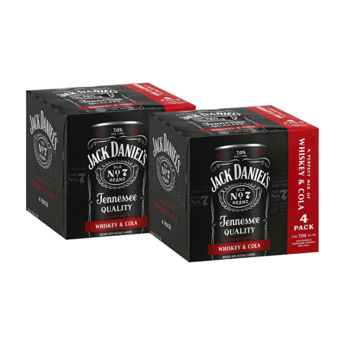 Jack Daniel's Crafted Cocktails | Whiskey & Cola | (2) Pack Bundle