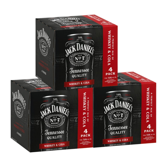 Jack Daniel's Crafted Cocktails | Whiskey & Cola | (3) Pack Bundle