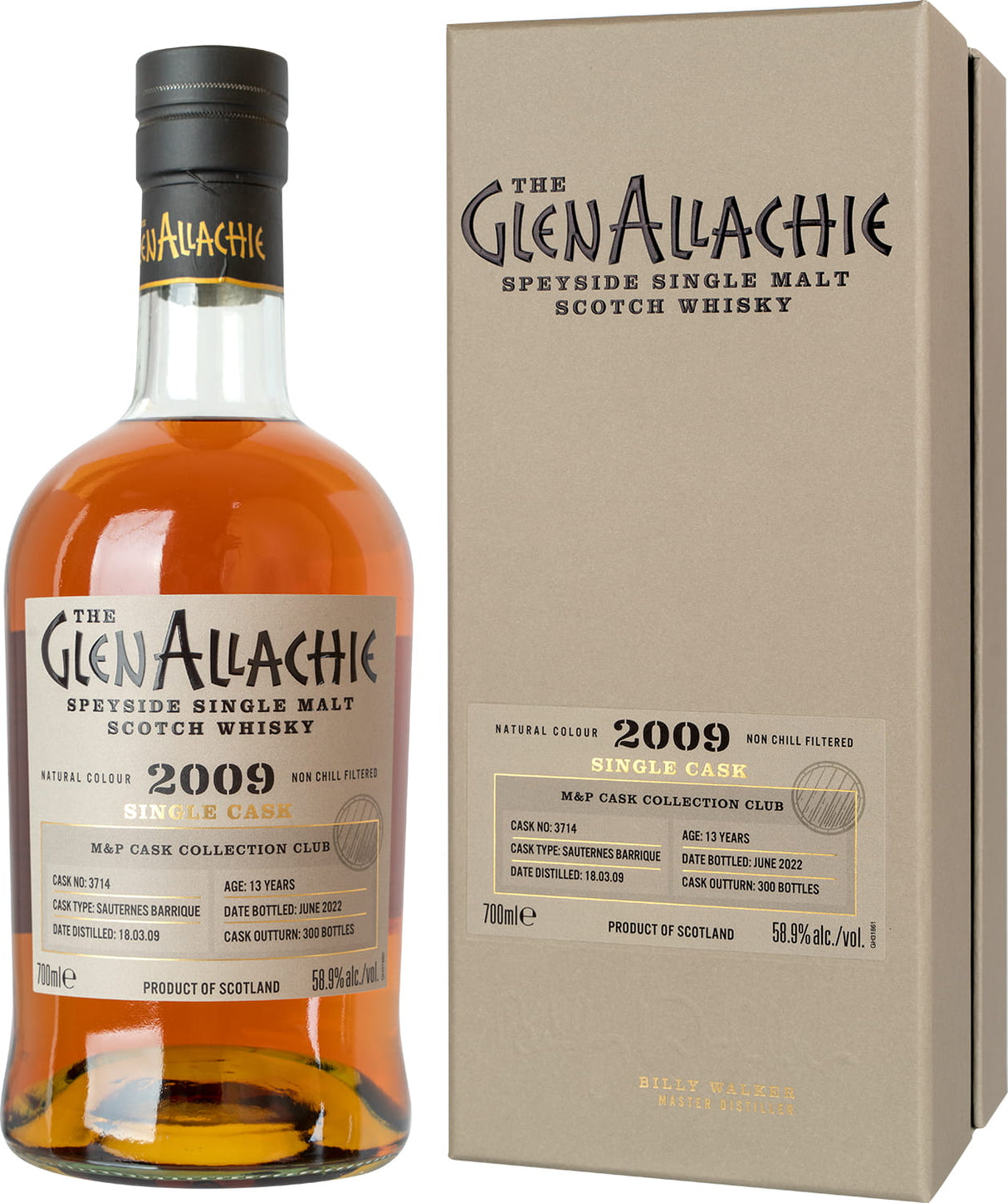 GlenAllachie 2009 (13 Year Old) Sauternes Barrique # 3714 Single Malt Scotch Whisky | 700ML at CaskCartel.com