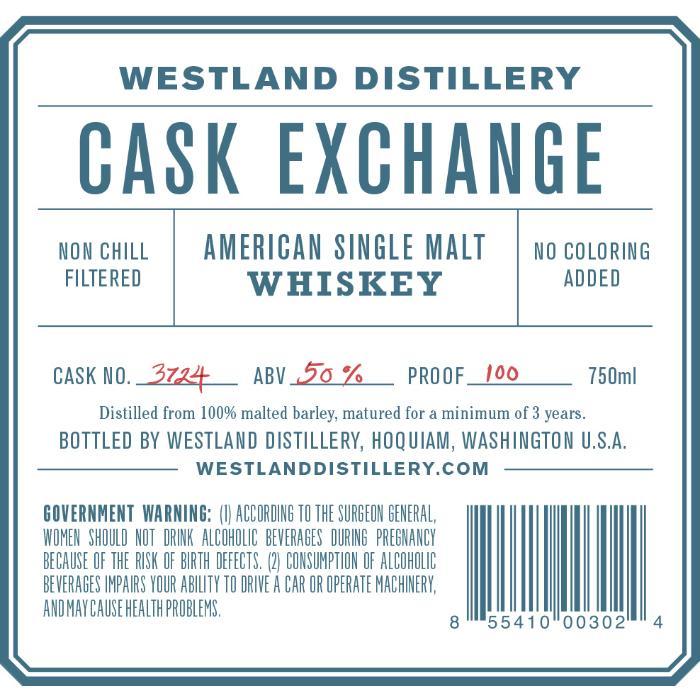 Westland Distillery Cask Exchange American Single Malt Whiskey - CaskCartel.com