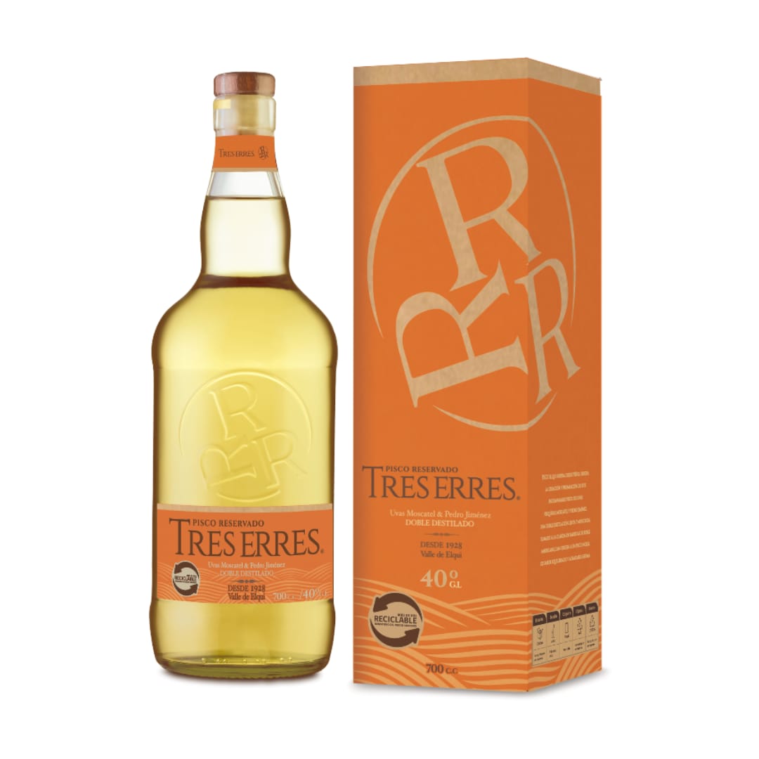[BUY] Tres Erres Reservado Doble Destilado Pisco | 700ML at CaskCartel.com