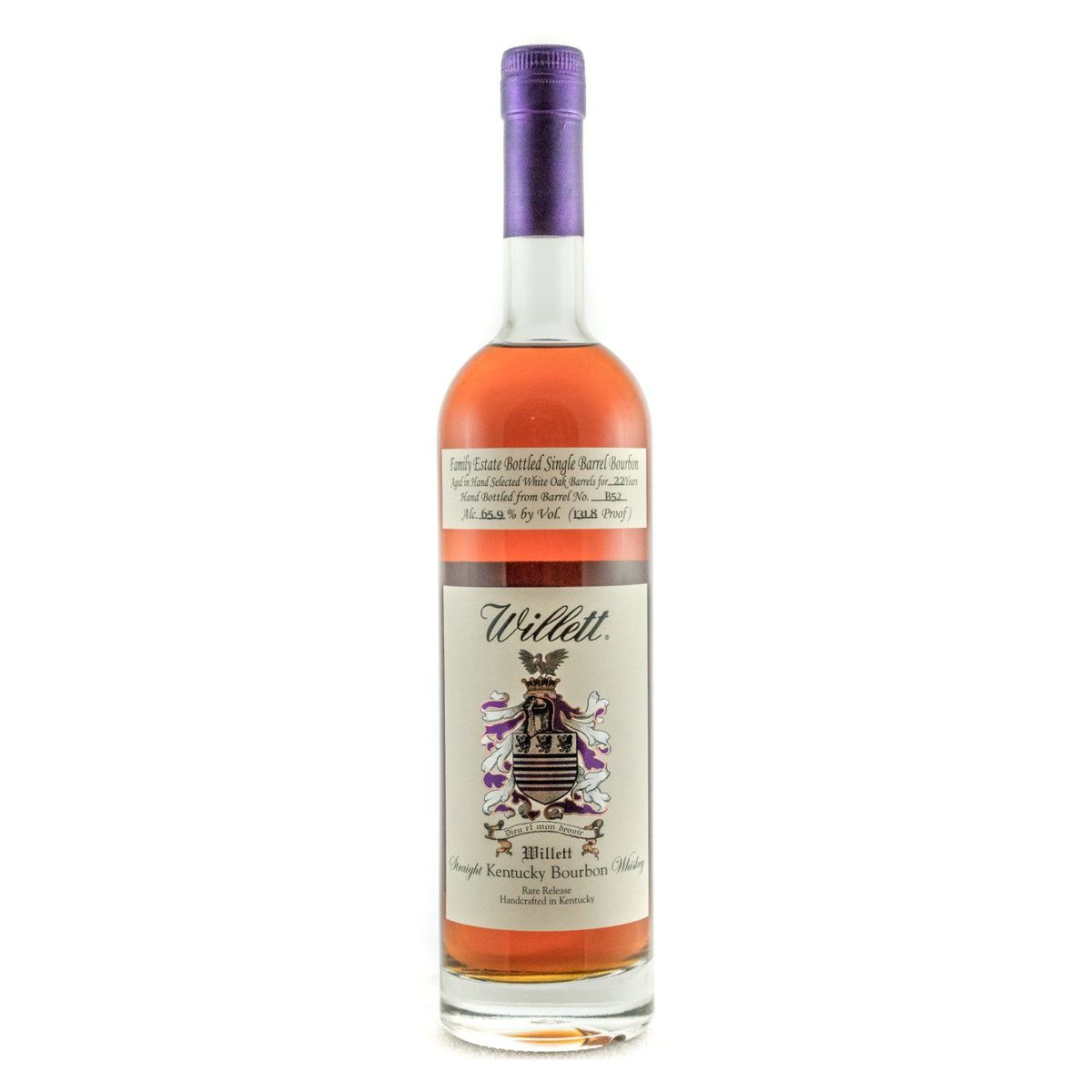 Willett Family Estate Bottled Bourbon 22 Year Old Barrel No. B52 Straight Kentucky Bourbon Whiskey - CaskCartel.com