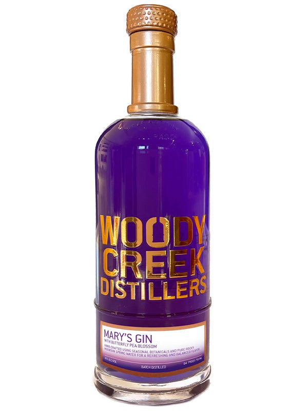Woody Creek Distillers With Butterfly Pea Blossom Mary's Gin