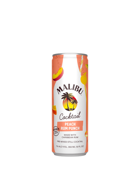 Malibu® Peach Rum Punch Cocktail | 355ML at CaskCartel.com