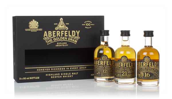 Aberfeldy The Golden Dram Miniatures Tasting Collection (3 x 50ml) Scotch Whisky | 150ML