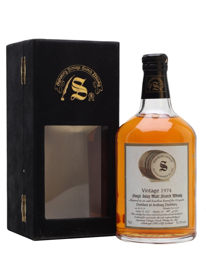 Ardbeg 1974 24 Year Old Cask #654 Signatory Islay Single Malt Scotch Whisky | 700ML