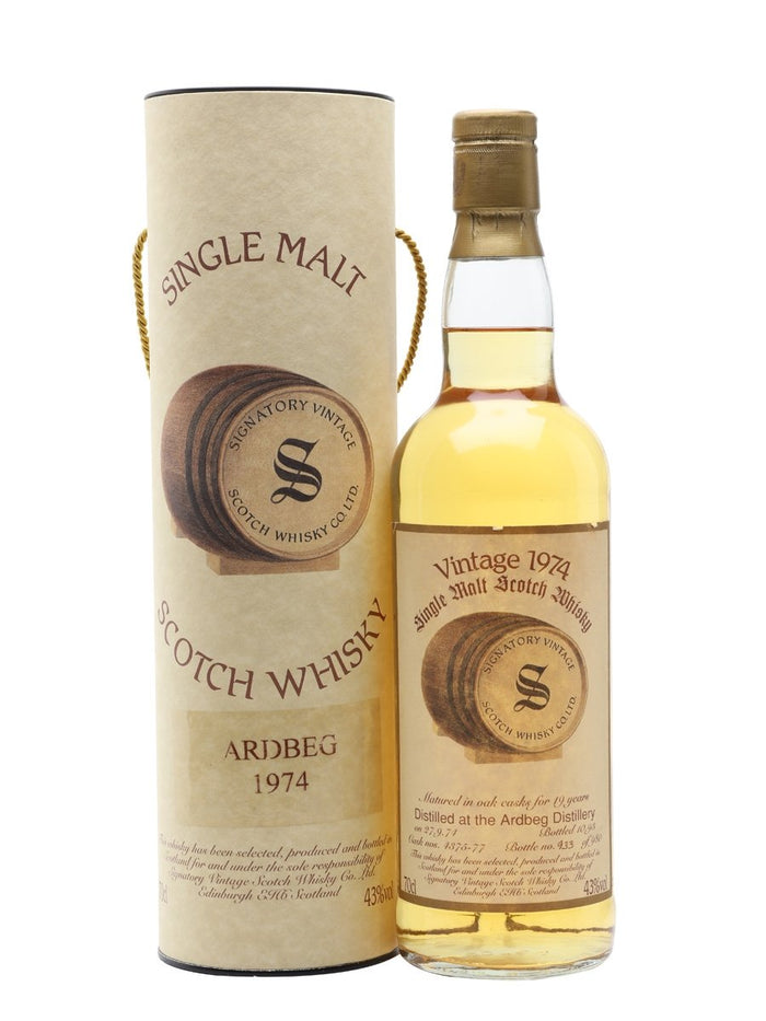 Ardbeg 1974 19 Year Old Cask #4375-4377 Signatory Islay Single Malt Scotch Whisky | 700ML