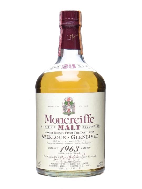 Aberlour-Glenlivet 1963, 23 Year Old Moncreiffe Single Malt Collection Scotch Whisky