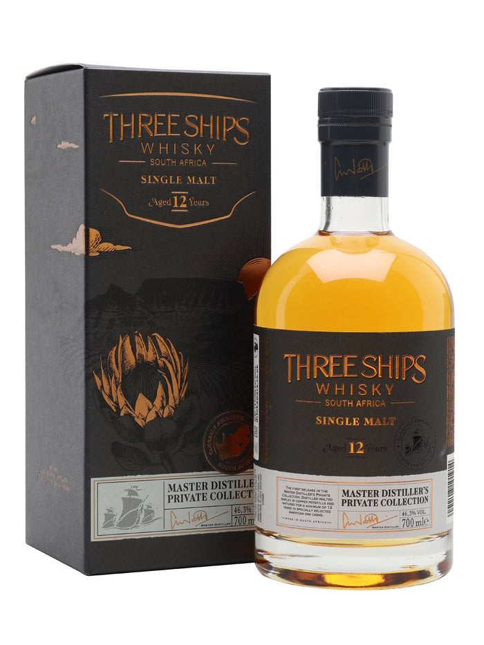 Three Ships 12 Year Old Single Malt South African Whisky | 700ML