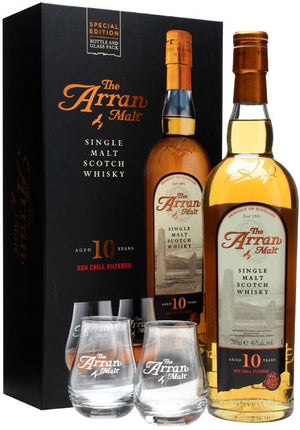 The Arran 10 Year Old Gift Pack with 2 Glasses Scotch Whisky - CaskCartel.com