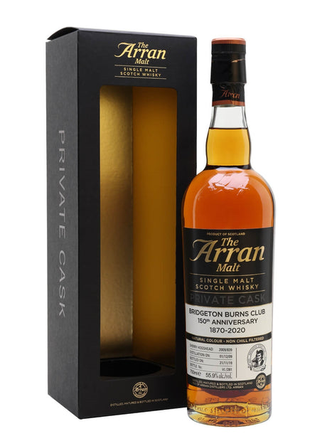 Arran Bridgeton Burns Club 150th Anniversary Private Cask #839 2009 9 Year Old Whisky | 700ML at CaskCartel.com