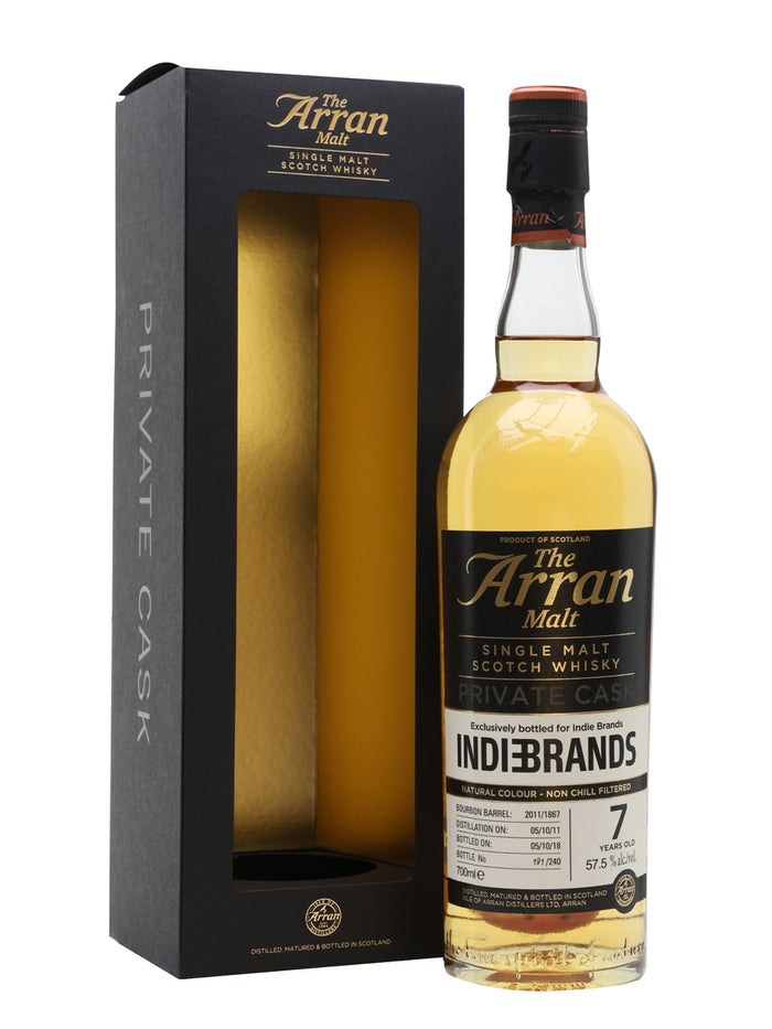 Arran Peated 2011 7 Year Old Private Cask for Indie Brands Island Single Malt Scotch Whisky | 700ML