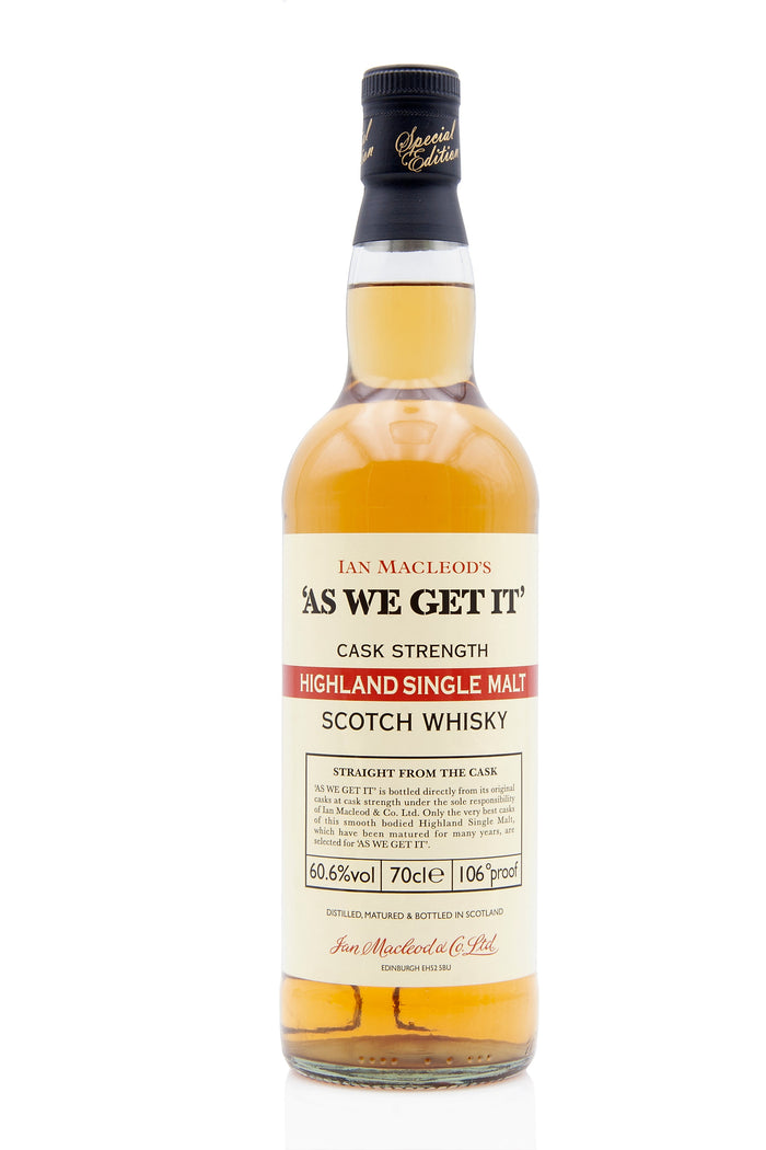 Undisclosed Highlands "As We Get It" Cask Strength Whisky | 700ML