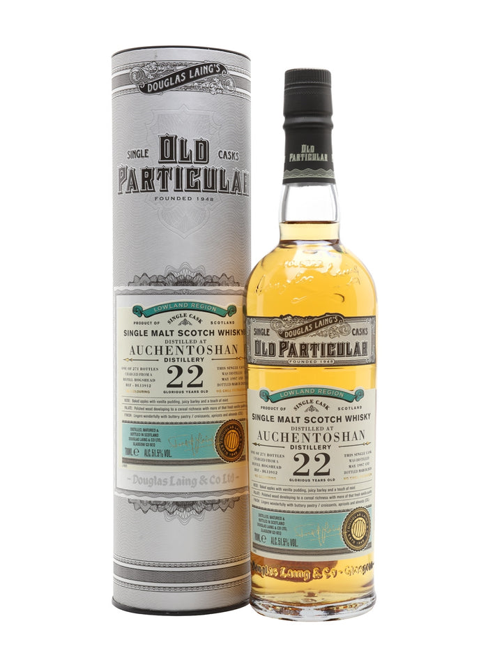 Auchentoshan 1997 22 Year Old Old Particular Lowland Single Malt Scotch Whisky | 700ML