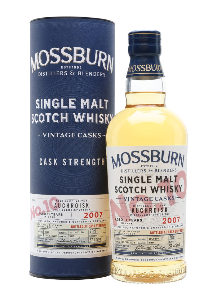 Auchroisk 2007 11 Year Old Vintage Casks #10 Mossburn Speyside Single Malt Scotch Whisky | 700ML