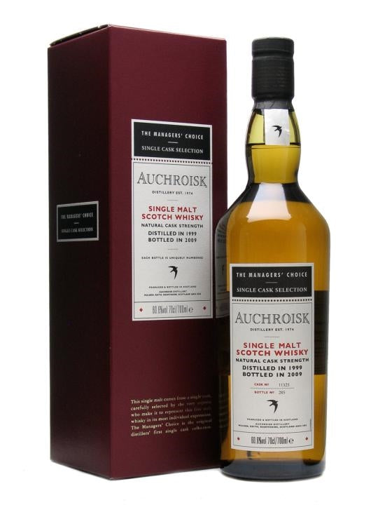 Auchroisk 1999 9 Year Old Managers' Choice Sherry Cask Speyside Single Malt Scotch Whisky | 700ML