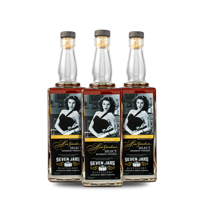 Seven Jars Ava Gardner Select Bourbon Whiskey (3) Bottle Bundle