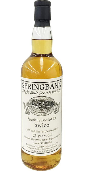 Springbank 1993 For Awico 21 Year Old at CaskCartel.com