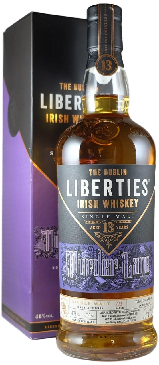 The Dublin Liberties 13 Year Old Murder Lane Single Malt Irish Whiskey